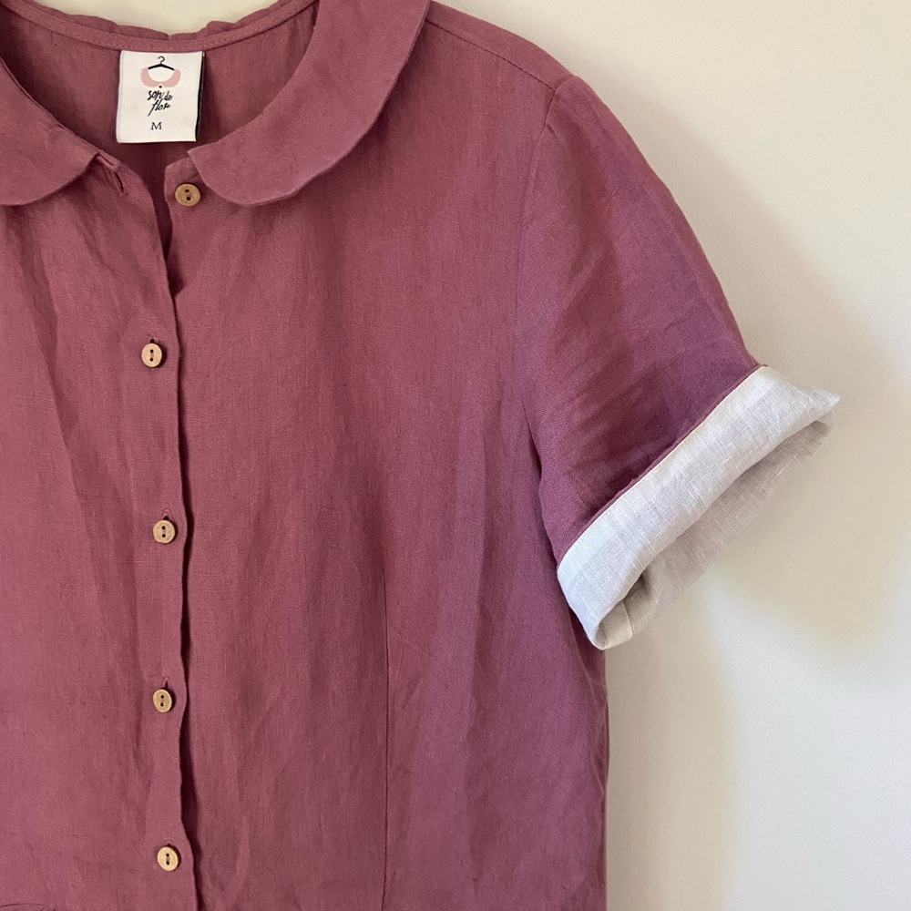 Son De Flor Linen Classic Dress